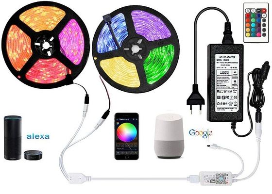 Bluetooth Smart Strip Light , RGB LED Tape Strip For Living Room