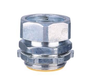 Indoor Zinc Die Casting EMT Connector Compression Type